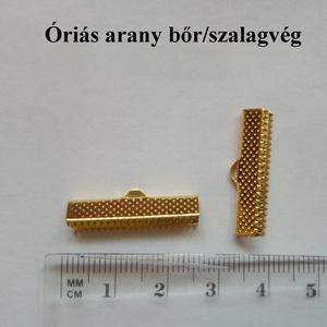 10 db arany színű ékszer alkatrész végzáró bőrvég szalagvég , Kellékek & szerszámok, Ékszerkellék, Szalagvég, bőrvég, végzáró, , MESKA