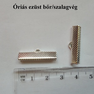 10 db ezüst színű ékszer alkatrész végzáró bőrvég szalagvég , Kellékek & szerszámok, Ékszerkellék, Szalagvég, bőrvég, végzáró, , MESKA