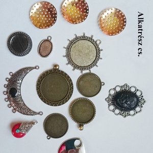 Ékszer Alkatrész csomag bronz medál alapok  - diy (csináld magad) - egységcsomag - Meska.hu