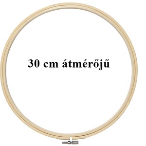 Bambusz hímzőkeret hímzőráma 30 cm átmérőjű  - Meska.hu