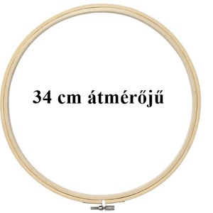 Bambusz hímzőkeret hímzőráma 34 cm átmérőjű  - Meska.hu