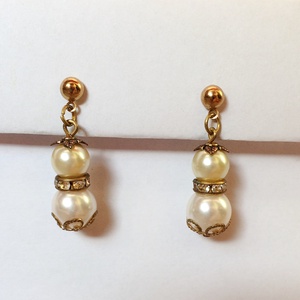 Beszúrós beszúrós gyöngy fülbevaló strassz rondellel  - ékszer - fülbevaló - lógó fülbevaló - Meska.hu Beszúrós beszúrós gyöngy fülbevaló strassz rondellel  - ékszer - fülbevaló - lógó fülbevaló - Meska.hu