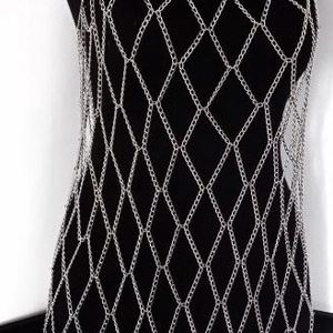 Egzotikus dekoratív fémhálós ékszer testlánc ezüst / arany színű , Ékszer, Nyaklánc, Párhuzamos nyaklánc, Ékszerkészítés, MESKA