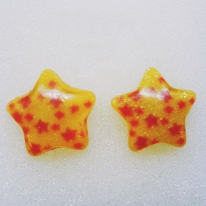 3 pár beszúrós fülbevaló sárga virág kerek pötty - ékszer - fülbevaló - pötty fülbevaló - Meska.hu