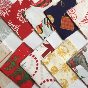 100 db Karácsony patchwork 10x10 cm pamutvászon csomag KB - kellékek & szerszámok - méteráru - anyagcsomag - Meska.hu