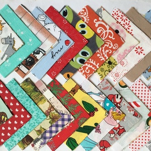 100 db vegyes mintájú patchwork 10x10 cm pamutvászon csomag VD, Kellékek & szerszámok, Méteráru, Anyagcsomag, , MESKA