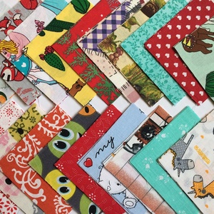 100 db vegyes mintájú patchwork 10x10 cm pamutvászon csomag VD - kellékek & szerszámok - méteráru - anyagcsomag - Meska.hu