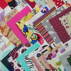 100 db lány mintájú patchwork 10x10 cm pamutvászon csomag LA - kellékek & szerszámok - méteráru - anyagcsomag - Meska.hu