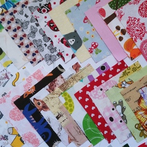 100 db lány mintájú patchwork 10x10 cm pamutvászon csomag LB - kellékek & szerszámok - méteráru - anyagcsomag - Meska.hu