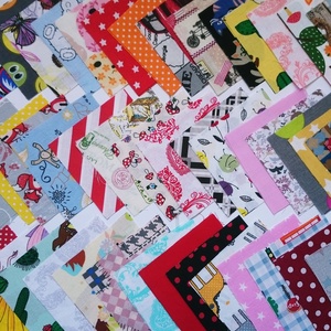 100 db gyerek mintájú patchwork 10x10 cm pamutvászon csomag GYE, Kellékek & szerszámok, Méteráru, Anyagcsomag, , MESKA