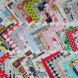 100 db gyerek mintájú patchwork 10x10 cm pamutvászon csomag GYF, Kellékek & szerszámok, Méteráru, Anyagcsomag, , MESKA