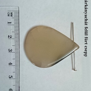 Sárkány achát felül fúrt ásvány medál kaboson - Meska.hu