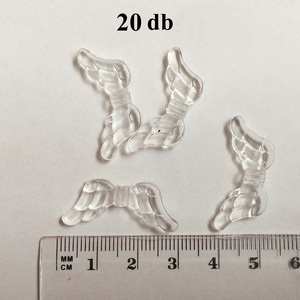 Akril nagy angyal szárny gyöngy alkatrész 20 db csomagban , Kellékek & szerszámok, Gyöngyfűzés kellékek, Figurális gyöngyök, , MESKA