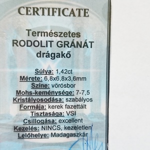 Rodolit gránát drágakő csiszolt kerek - kellékek & szerszámok - ásvány alapanyag - ásvány figura - Meska.hu