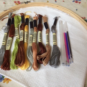 Hímzőkészlet hímző csomag fonalakkal+ anyag , DIY (Csináld magad), Egységcsomag, , MESKA