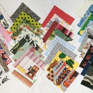 99 db Vegyes patchwork 10x10 cm pamutvászon csomag VA - Meska.hu