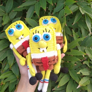 Spongyabob horgolva - játék & sport - plüssállat & játékfigura - plüss mesefigurák - Meska.hu