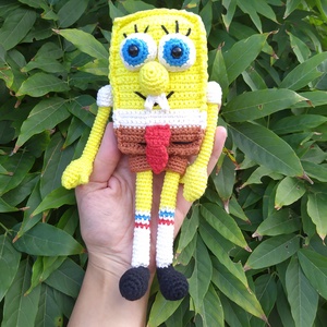 Spongyabob horgolva - játék & sport - plüssállat & játékfigura - plüss mesefigurák - Meska.hu