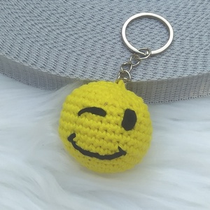 Horgolt emoji kulcstartó, Táska & Tok, Kulcstartó & Táskadísz, Táskadísz, Horgolás, MESKA
