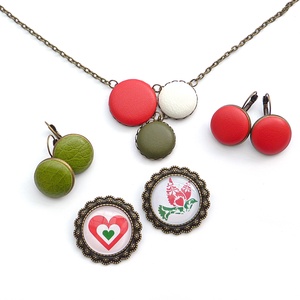 Nemzetiszínű kitűző, kokárda, tulipán (bronz) - ékszer - kitűző és bross - Meska.hu