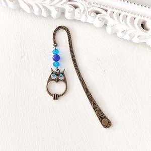 Kékszemű bagoly könyvjelző, Könyv & Zene, Könyvjelző, Ékszerkészítés, MESKA