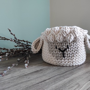 Bárányos horgolt tároló (nagy méret!), Otthon & Életmód, Tárolás & Rendszerezés, Tárolókosár, Horgolás, Ugye milyen bájos ez a bárányos tároló?

Ha babalátogatóba mész és kézműves terméket szeretnél aján..., MESKA