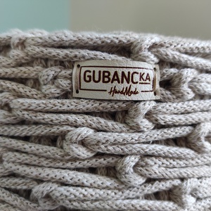 Csomómintás horgolt kosár (zab színben) - otthon & életmód - tárolás & rendszerezés - tárolókosár - Meska.hu