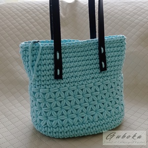 Mentakék horgolt válltáska - Meska.hu