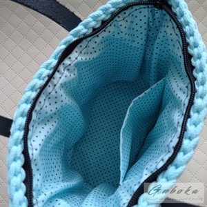 Mentakék horgolt válltáska - táska & tok - kézitáska & válltáska - válltáska - Meska.hu