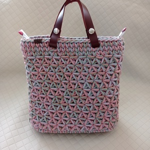 Női kézitáska, horgolt virágos - Meska.hu