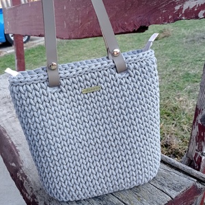 Női válltáska, szürke színben - Meska.hu