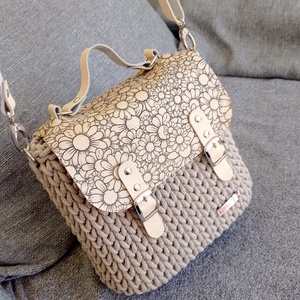 Virágos horgolt táska, Táska & Tok, Kézitáska & válltáska, Vállon átvethető táska, Horgolás, Varrás, MESKA