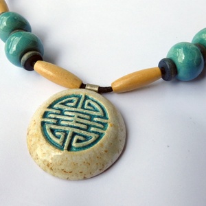 Mosolycsomó kerámai nyaklánc - ékszer - nyaklánc - medálos nyaklánc - Meska.hu