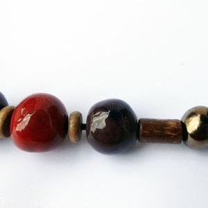 Csendes pillanat kerámai nyaklánc - ékszer - nyaklánc - gyöngyös nyaklánc - Meska.hu