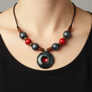 Kőszív kerámai nyaklánc - ékszer - nyaklánc - medálos nyaklánc - Meska.hu