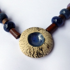 Holdszem kerámai nyaklánc - ékszer - nyaklánc - medálos nyaklánc - Meska.hu