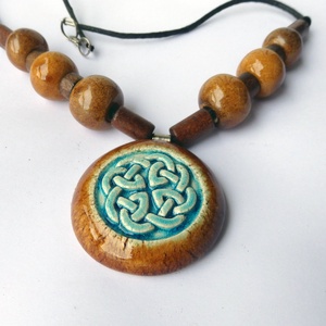 Éteri kötelék kerámai nyaklánc - ékszer - nyaklánc - medálos nyaklánc - Meska.hu