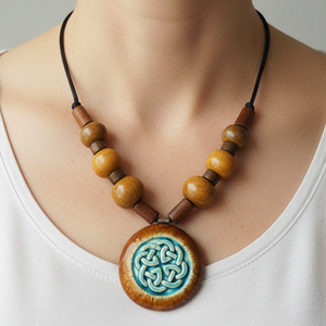 Éteri kötelék kerámai nyaklánc - ékszer - nyaklánc - medálos nyaklánc - Meska.hu