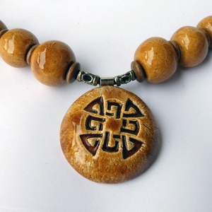 Békemorzsa kerámai nyaklánc - ékszer - nyaklánc - medálos nyaklánc - Meska.hu