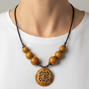 Békemorzsa kerámai nyaklánc - ékszer - nyaklánc - medálos nyaklánc - Meska.hu