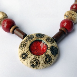 Árnyékláng kerámai nyaklánc - ékszer - nyaklánc - medálos nyaklánc - Meska.hu