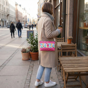 Pink mozaik kis crossbody táska - táska & tok - variálható táska - Meska.hu