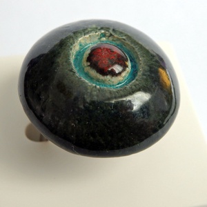 Mohás magma kerámia gyűrű - ékszer - gyűrű - kerek gyűrű - Meska.hu