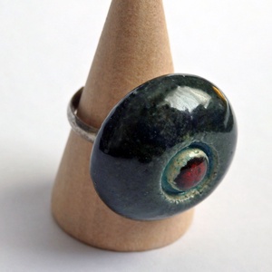 Mohás magma kerámia gyűrű - ékszer - gyűrű - kerek gyűrű - Meska.hu