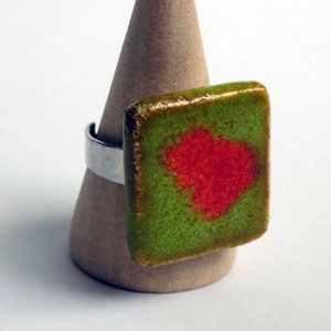 Absztrakt kerámia gyűrű - ékszer - gyűrű - statement gyűrű - Meska.hu