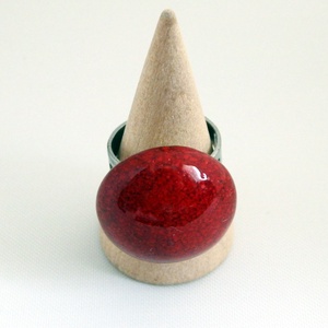 Parázstánc kerámia gyűrű, Ékszer, Gyűrű, Kerek gyűrű, Agyagozás, Ékszerkészítés, MESKA