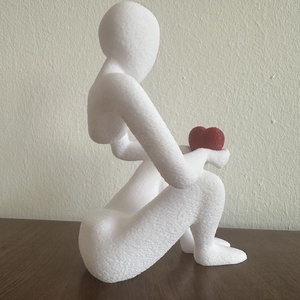 Modern absztrakt figura szívvel  3D nyomtatott dekoráció - otthon & életmód - dekoráció - dísztárgy - Meska.hu