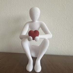 Modern absztrakt figura szívvel  3D nyomtatott dekoráció - otthon & életmód - dekoráció - dísztárgy - Meska.hu