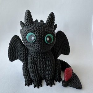 Fogatlan sárkány  3D nyomtatott figura, Otthon & Életmód, Dekoráció, Asztal és polc dekoráció, Asztaldísz, Mindenmás, MESKA