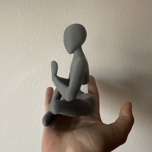 Meditáló figura  modern stílusú, 3D nyomtatott dekoráció - otthon & életmód - dekoráció - asztal és polc dekoráció - asztaldísz - Meska.hu